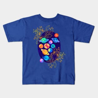 Opulent Planet Chintz Kids T-Shirt